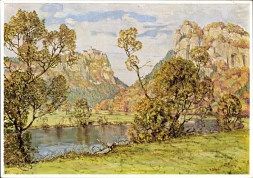 Künstler Ak Dieter, Hans, Werenwag, Donautal