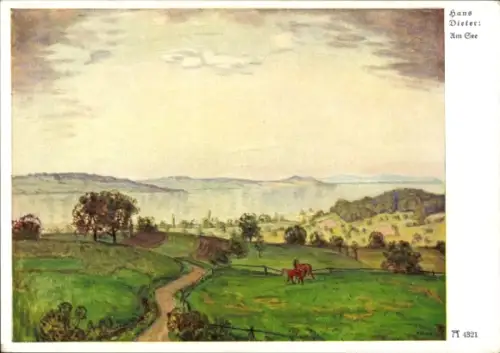 Künstler Ak Dieter, Hans, Am See