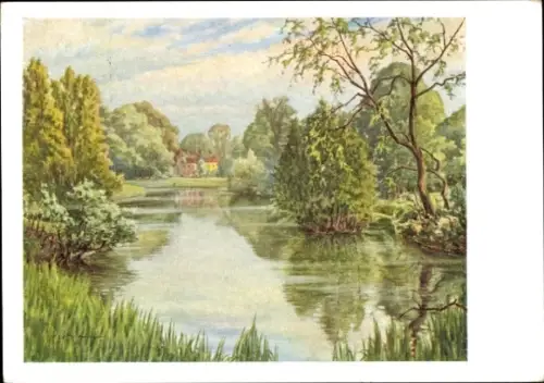 Künstler Ak Springer, Willy, Cottbus, Branitzer Park