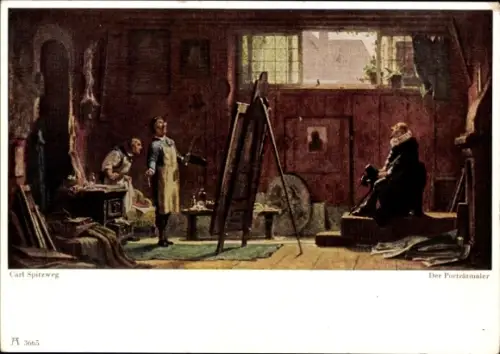 Künstler Ak Spitzweg, Carl, Der Porträtmaler
