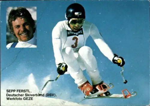 Ak Skirennläufer Sepp Ferstl, Deutscher Skiverband