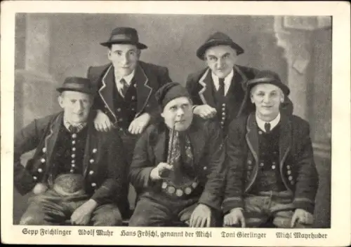 Ak Original Oba-Innviertler Sänger, Linz an der Donau, Sepp Feichtinger, Adolf Muhr, Hans Fröschl