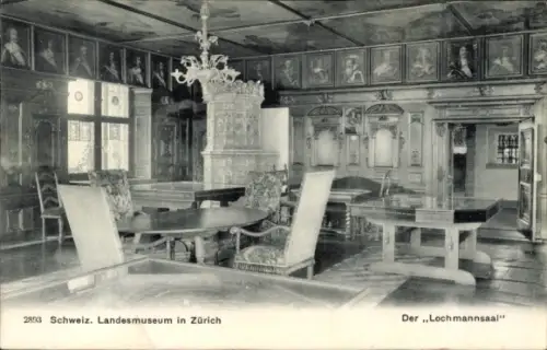 Ak Zürich Stadt Schweiz, Landesmuseum, Der Lochmannsaal