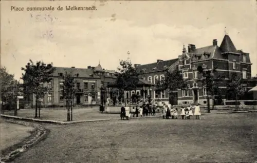 Ak Welkenraedt Wallonien Lüttich, Marktplatz mit Pavillon