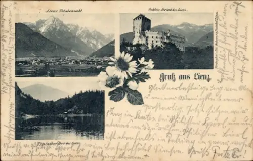 Ak Lienz Tirol Österreich, Tristacher See, Schloss Bruck