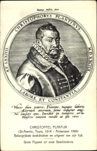 Künstler Ak Christoffel Plantijn, Französisch-flämischer Buchdrucker und Verleger