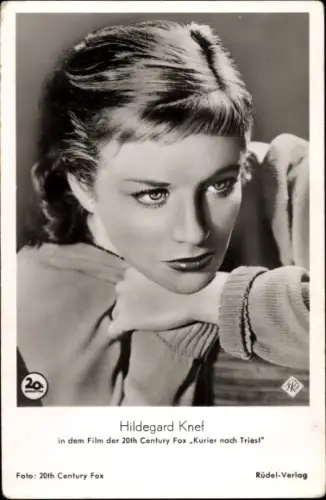Ak Schauspielerin Hildegard Knef, Film Kurier nach Triest