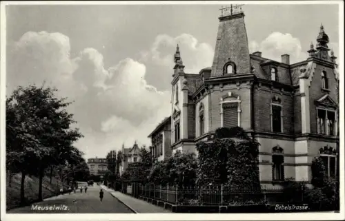 Ak Meuselwitz in Thüringen, Bebelstraße