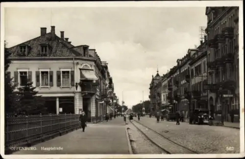 Ak Offenburg in Baden Schwarzwald, Hauptstraße