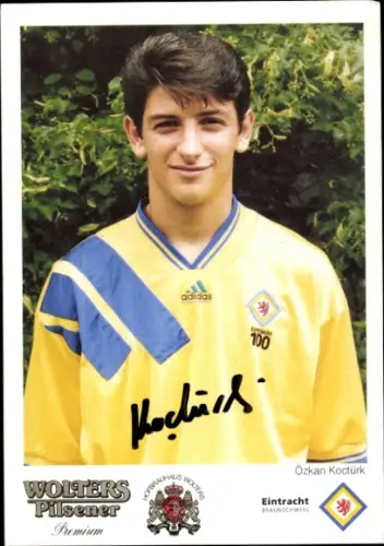 Autogrammkarte Fußballer Özkan Koctürk, Eintracht Braunschweig, Autogramm