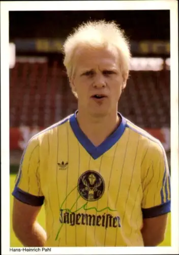 Autogrammkarte Fußballer Hans Heinrich Pahl, Eintracht Braunschweig, Autogramm