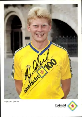 Autogrammkarte Fußballer Heinz G. Schell, Eintracht Braunschweig, Autogramm