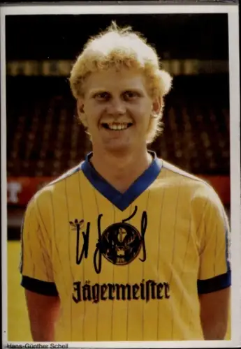 Autogrammkarte Fußballer Heinz Günther Scheil, Eintracht Braunschweig, Autogramm
