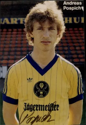 Autogrammkarte Fußballer Andreas Pospich, Eintracht Braunschweig, Autogramm