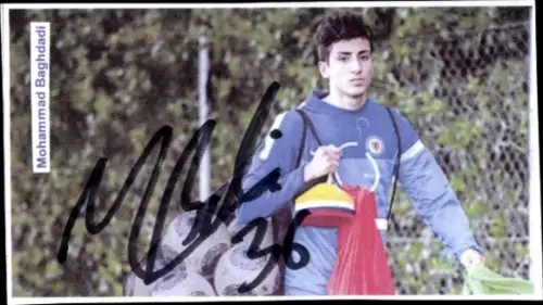 Autogrammkarte Fußballer Mohammad Baghdadi, Eintracht Braunschweig, Autogramm