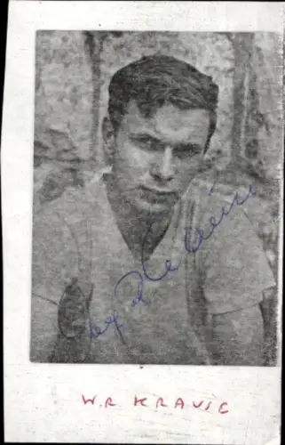 Autogrammkarte Fußballer Wolf Rüdiger Krause, Eintracht Braunschweig, Autogramm