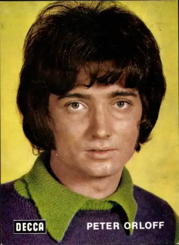 Autogrammkarte Sänger Peter Orloff, Portrait