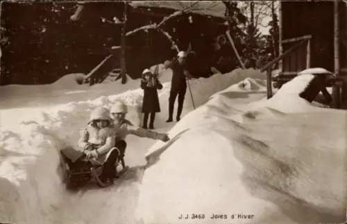 Ak Wintersport, Schlittenfahren