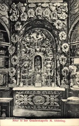 Ak Altötting in Oberbayern, Altar, Gnadenkapelle, M. Altötting