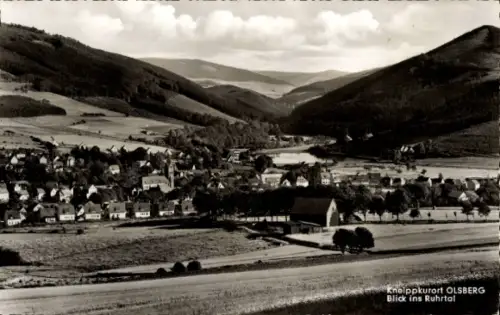 Ak Olsberg im Sauerland, Kneippkurort  Blick ins Ruhrtal, Landschaft, Ort, Natur