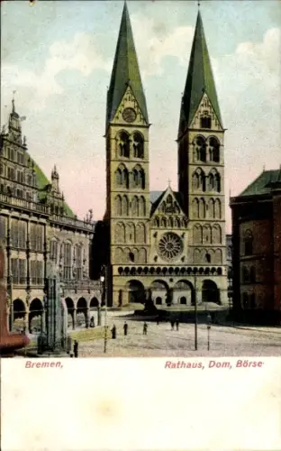 Ak Bremen, Rathaus, Dom, Börse