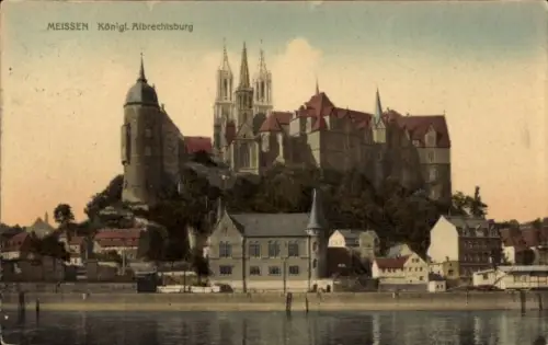 Ak Meißen an der Elbe, Albrechtsburg