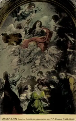 Künstler Ak Rubens, P.P., Anvers Antwerpen Flandern, Innere Kathedrale, Himmelfahrt