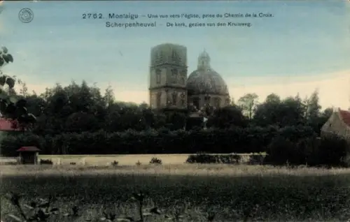 Ak Montaigu Scherpenheuvel Flämisch Brabant,  Kirche, Chemin de la Croix, Scherpenheuvel