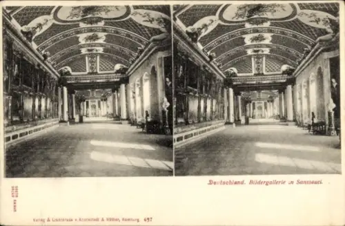 Stereo Ak Potsdam, Sanssouci, Bildergalerie