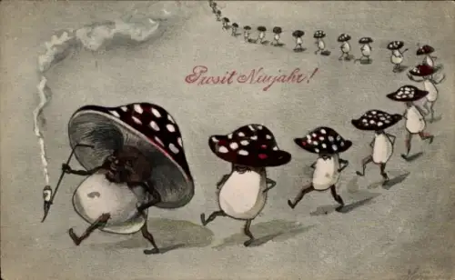 Ak Prosit Neujahr, Glückspilze