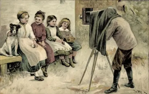 Künstler Ak Wolff, Fotograf, Mädchen