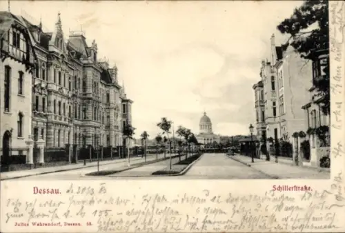Ak Dessau in Sachsen Anhalt, Schillerstraße