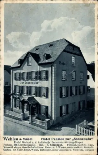 Ak Wehlen Bernkastel Kues an der Mosel, Hotel zur Sonnenuhr,  Weinort, moderne Gesellschaftsräume