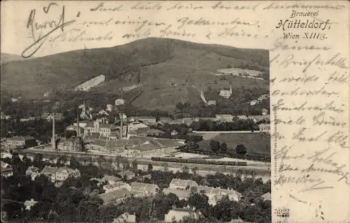 Ak Wien 13 Hietzing Hütteldorf, Blick auf die Brauerei
