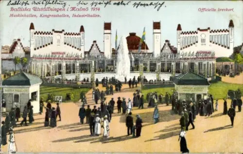 Ak Malmö Schweden, Baltische Ausstellung, Kongresshallen