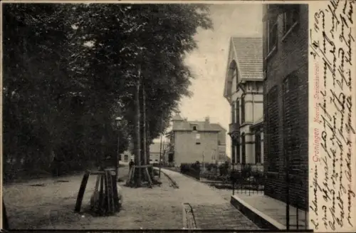 Ak Groningen Niederlande, Neerder Stationsstraat