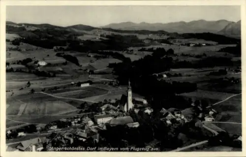 Ak Anger in Oberbayern, Luftaufnahme