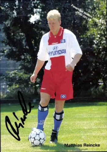 Autogrammkarte Fußballer Matthias Reinicke, Hamburger SV, Autogramm