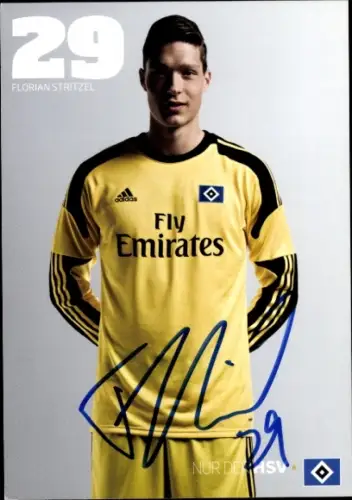 Autogrammkarte Fußballer Florian Stritzel, Hamburger SV, Autogramm