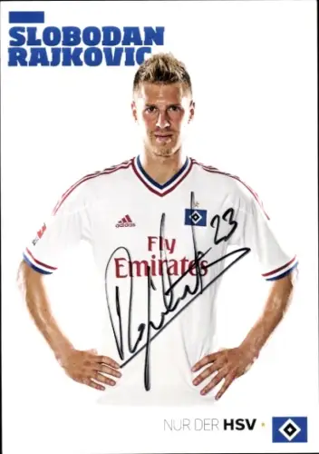 Autogrammkarte Fußballer Slobodan Rajkovic, Hamburger SV, Autogramm