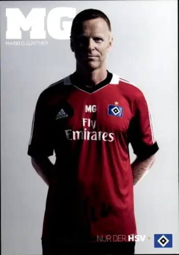 Autogrammkarte Athletiktrainer Markus Günther, Hamburger SV, Autogramm
