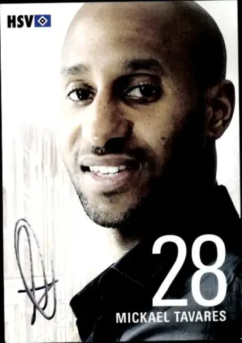 Autogrammkarte Fußballer Mickael Tavares, Hamburger SV, Autogramm