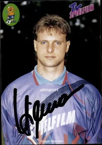 Autogrammkarte Fußballer Holger Hiemann, Hamburger SV, Autogramm