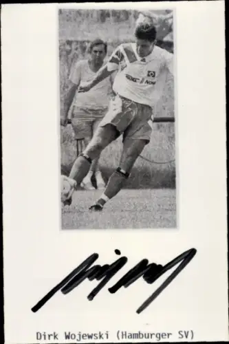 Autogrammkarte Fußballer Dirk Wojewski, Hamburger SV, Autogramm