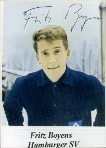 Autogrammkarte Fußballer Fritz Boyens, Hamburger SV, Autogramm