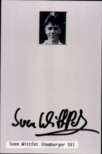 Autogrammkarte Fußballer Sven Wittfot, Hamburger SV, Autogramm