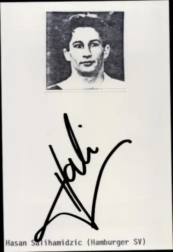 Autogrammkarte Fußballer Hasan Salihamidzic, Hamburger SV, Autogramm