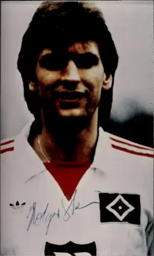 Autogrammkarte Holger Stein, Hamburger SV, Portrait, Autogramm