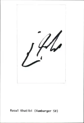 Autogramm Fußballer Rasul Khatibi, Hamburger SV