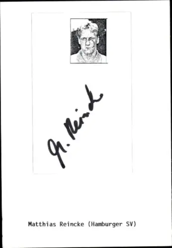 Autogramm Fußballer Matthias Reincke, Hamburger SV
